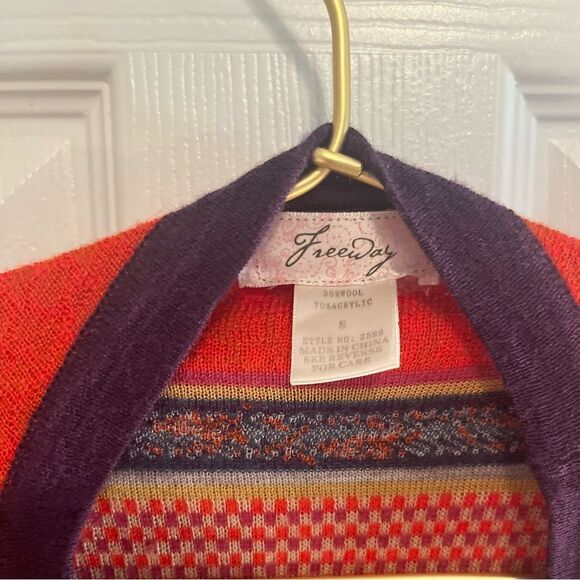 Freeway Multicolor Striped Poncho - Picture 2 of 7